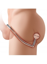 Кольцо на пенис с анальным стимулятором Stainless Steel Anal Hook   Cock Ring - BlueLine - во Владикавказе купить с доставкой