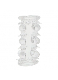 Прозрачная насадка на пенис с шипами и бугорками JELLY JOY LUST CLUSTER CLEAR - Dream Toys - во Владикавказе купить с доставкой
