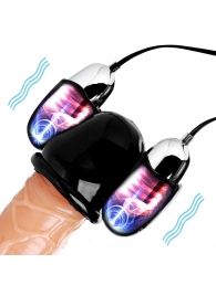 Черная стимулирующая насадка для головки полового члена Multi Speed Vibrating Penis Head Teaser - XR Brands - во Владикавказе купить с доставкой