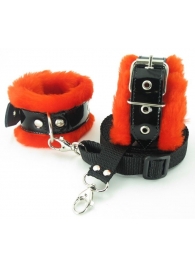 Набор на кровать с красным мехом BDSM Light - БДСМ Арсенал - купить с доставкой во Владикавказе