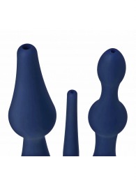 Набор из 3 универсальных насадок для анального душа Universal 3 Piece Silicone Enema Attachment Set - XR Brands - купить с доставкой во Владикавказе