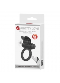 Черное эрекционное кольцо с вибропулей - Baile - во Владикавказе купить с доставкой