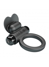 Черное эрекционное кольцо с вибропулей - Baile - во Владикавказе купить с доставкой