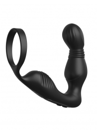 Черный вибростимулятор простаты с эрекционным кольцом Ass-Gasm Pro P-Spot Milker - Pipedream - во Владикавказе купить с доставкой