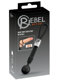 Черное эрекционное лассо с шариком-утяжелителем Heavy Rope - Orion - во Владикавказе купить с доставкой
