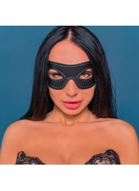 Черная двухслойная открытая кожаная маска заострённой формы - Crazy Handmade - купить с доставкой во Владикавказе