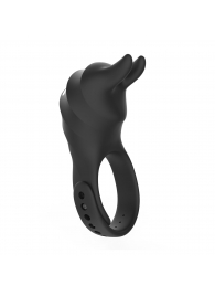 Черное эрекционное кольцо Usagi с ушками и пультом ДУ - BeYourLover - во Владикавказе купить с доставкой