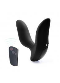 Черный вибромассажер простаты 3,5’’ Remote Control Curve P-spot Massager - 12 см. - Erokay - во Владикавказе купить с доставкой