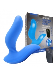 Синий вибромассажер простаты 3,5’’ Remote Control Curve P-spot Massager - 12 см. - Erokay - во Владикавказе купить с доставкой