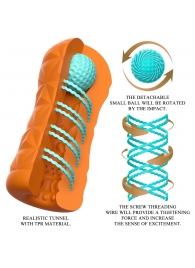 Оранжевый мастурбатор Victoria - Baile - во Владикавказе купить с доставкой