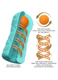 Аквамариновый мастурбатор Victoria - Baile - во Владикавказе купить с доставкой