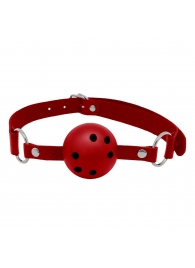 Красный кляп-шар Discretion на регулируемых ремешках - Adrien Lastic - купить с доставкой во Владикавказе