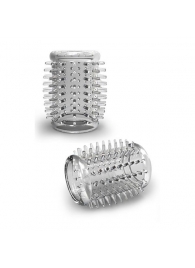 Прозрачная насадка с шипами STAY HARD COCK SLEEVE 01 CLEAR - Blush Novelties - во Владикавказе купить с доставкой