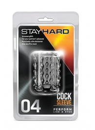 Прозрачная насадка с бороздками STAY HARD COCK SLEEVE 04 CLEAR - Blush Novelties - во Владикавказе купить с доставкой