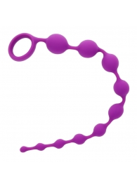 Лиловая анальная цепочка Beaded Adventure - 35,5 см. - Selopa