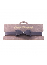 Черный кожаный однослойный чокер с бабочкой - Crazy Handmade - купить с доставкой во Владикавказе