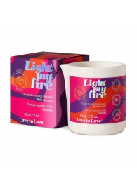 Массажная свеча Light My Fire Coconut с ароматом кокоса - 65 гр. - Love to Love - купить с доставкой во Владикавказе