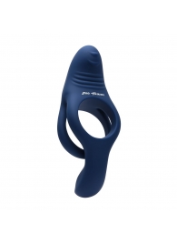 Синее эрекционное виброкольцо с двойным подхватом мошонки Ring Around The Rosy - Zero Tolerance - во Владикавказе купить с доставкой