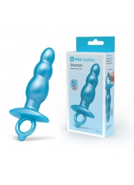 Голубая анальная пробка-елочка из силикона Bounce Plug - 14,3 см. - b-Vibe