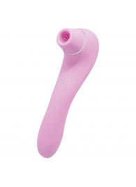 Розовый стимулятор Smoooch Clitoral Suction   Vibration - 18,6 см. - Adrien Lastic