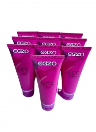Набор из 10 согревающих лубрикантов на водной основе Egzo Yes (по 50 мл.) - EGZO - купить с доставкой во Владикавказе