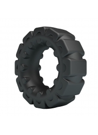 Черное фигурное силиконовое эрекционное кольцо Laiden - Baile - во Владикавказе купить с доставкой