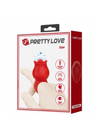 Красный мини-вибратор на палец Jae - Baile