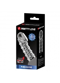 Прозрачная открытая насадка на пенис с бугорками - 19,8 см. - Baile - во Владикавказе купить с доставкой