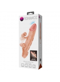 Телесная вибронасадка на пенис с подхватом мошонки - 20 см. - Baile - во Владикавказе купить с доставкой