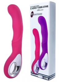 Розовый вибратор для массажа точки G - 20 см. - Boys of Toys