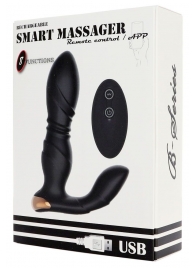 Черный L-образный вибромассажер простаты с пультом ДУ - Boys of Toys - во Владикавказе купить с доставкой