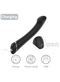 Черны вибратор для G-точки Gwand - 18,7 см. - Boys of Toys