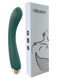 Зеленый вибратор для G-точки - 20 см. - Boys of Toys