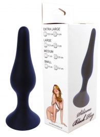 Черная анальная втулка на присоске - 11 см. - Boys of Toys