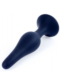 Черная анальная втулка на присоске - 11 см. - Boys of Toys