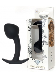 Черная анальная втулка Curved - 9 см. - Boys of Toys