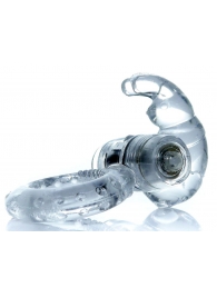 Прозрачное эрекционное виброкольцо с клиторальным зайчиком - Boys of Toys - во Владикавказе купить с доставкой