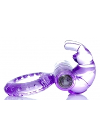 Сиреневое эрекционное виброкольцо с клиторальным зайчиком - Boys of Toys - во Владикавказе купить с доставкой