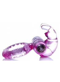 Розовое эрекционное виброкольцо с клиторальным зайчиком - Boys of Toys - во Владикавказе купить с доставкой