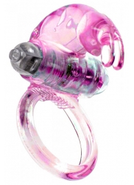 Розовое эрекционное виброкольцо с клиторальным зайчиком - Boys of Toys - во Владикавказе купить с доставкой