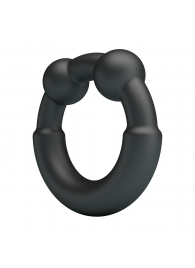 Черное эрекционное кольцо Meco - Baile - во Владикавказе купить с доставкой