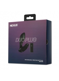 Черная анальная вибровтулка Nexus Duo Plug Medium - Nexus Range