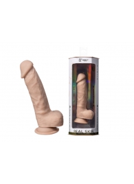 Телесный фаллоимитатор на присоске Real Skin Model 1 - 21 см. - Adrien Lastic