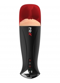 Телесный мастурбатор-вагина в черной колбе с вибрацией Fuck-O-Matic Pro XL - Pipedream - во Владикавказе купить с доставкой