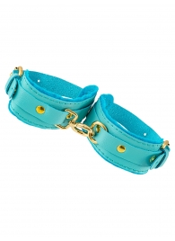 Голубые двуслойные кожаные оковы - Pecado - купить с доставкой во Владикавказе