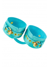 Голубые однослойные кожаные оковы - Pecado - купить с доставкой во Владикавказе