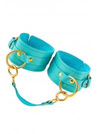 Голубые однослойные кожаные оковы - Pecado - купить с доставкой во Владикавказе