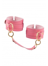 Розовые однослойные кожаные оковы - Pecado - купить с доставкой во Владикавказе