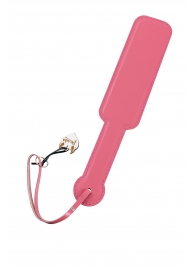 Розовый кожаный пэддл - 37 см. - Pecado - купить с доставкой во Владикавказе