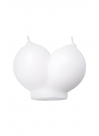 Белая сувенирная свеча «Сиськи» - Pecado - купить с доставкой во Владикавказе